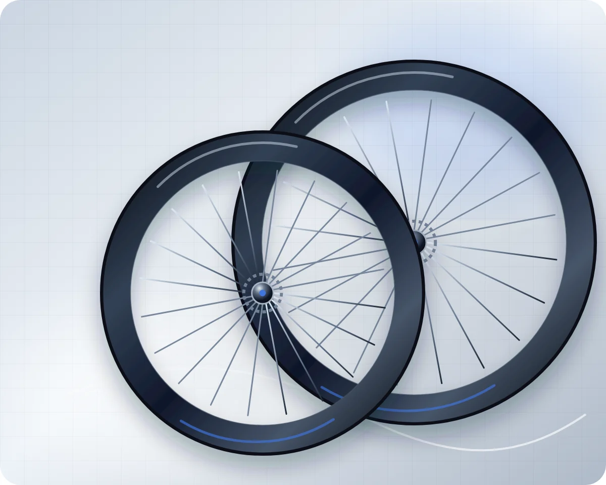 Carbon wheelset prepared as a customization starting point